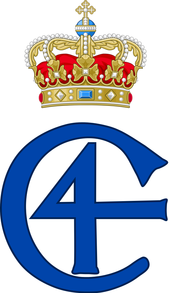 Royal Monogram of King Christian IV of Denmark.svg